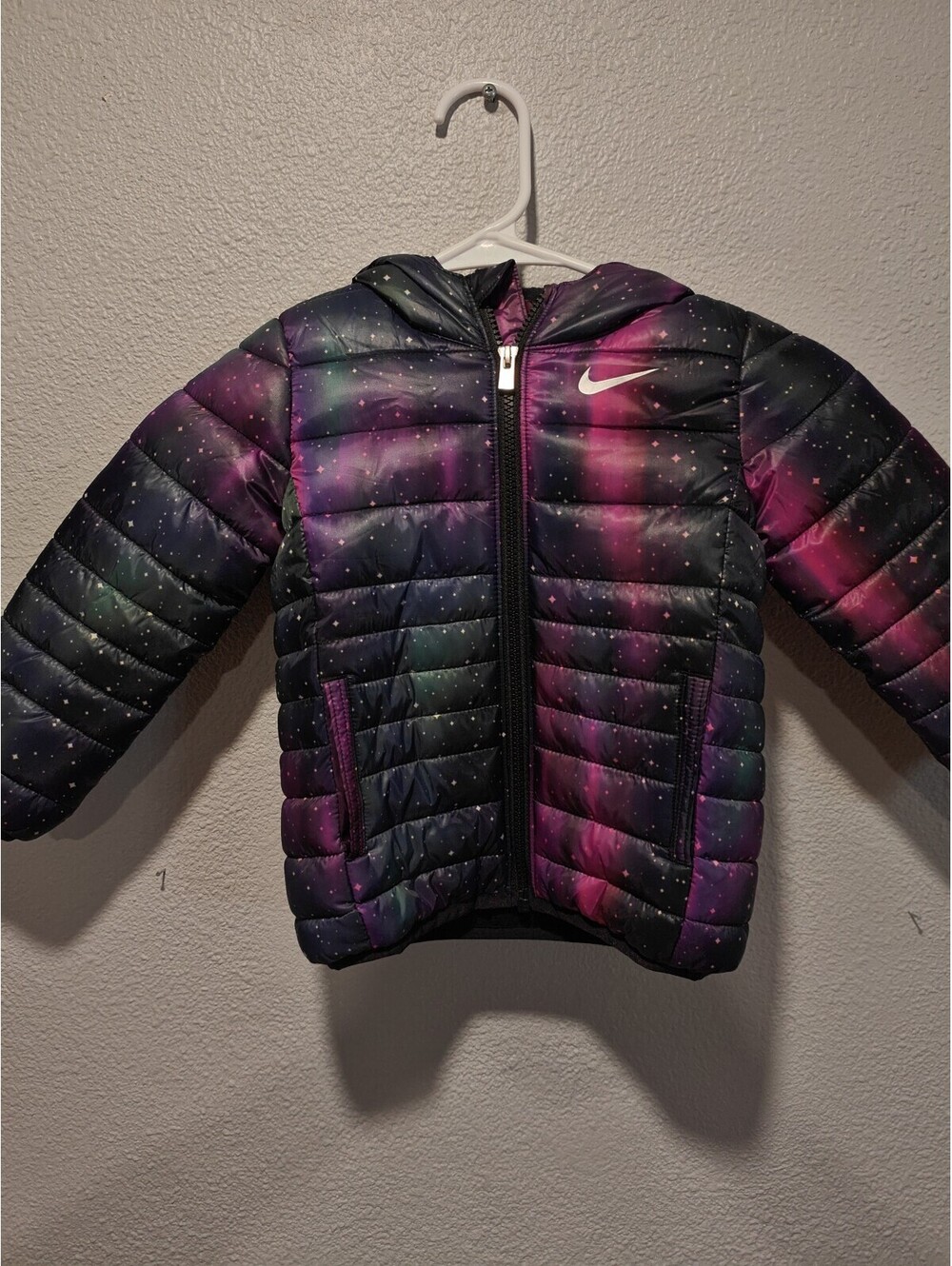 Nike Toddler Puffer Jacket with Hood and Galaxy Print